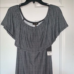 Black & White skin tight dress